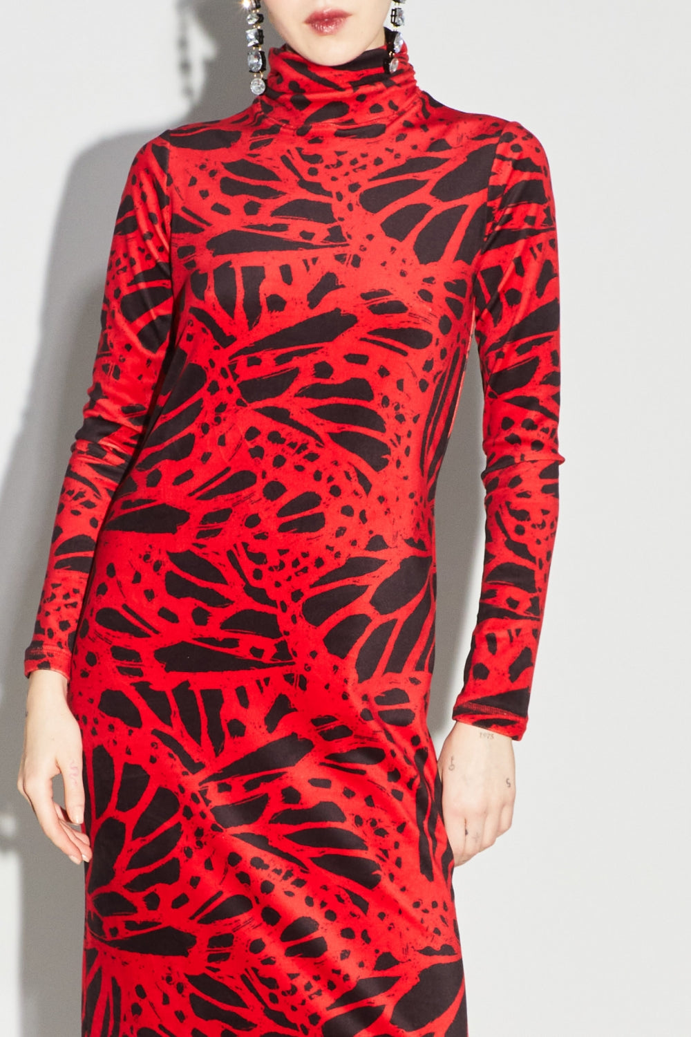 Vestido tubo Kiku de terciopelo de Sam