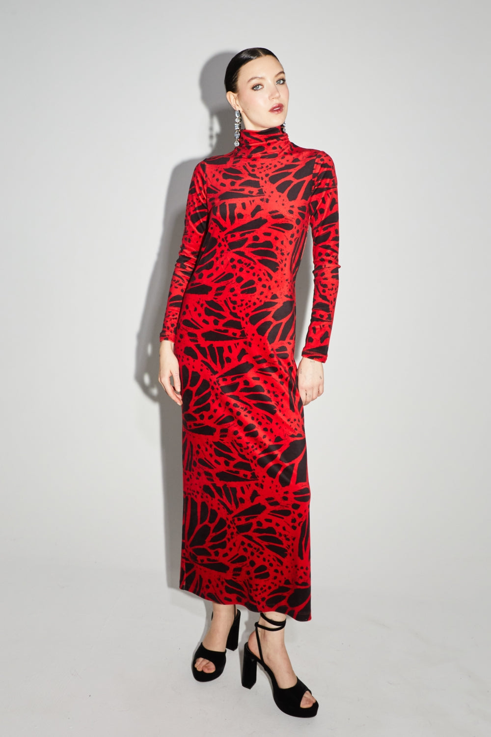 Vestido tubo Kiku de terciopelo de Sam