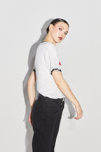 Tshirt Fred Lucky Cat - Blanc