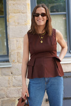 Top Léandre Marron