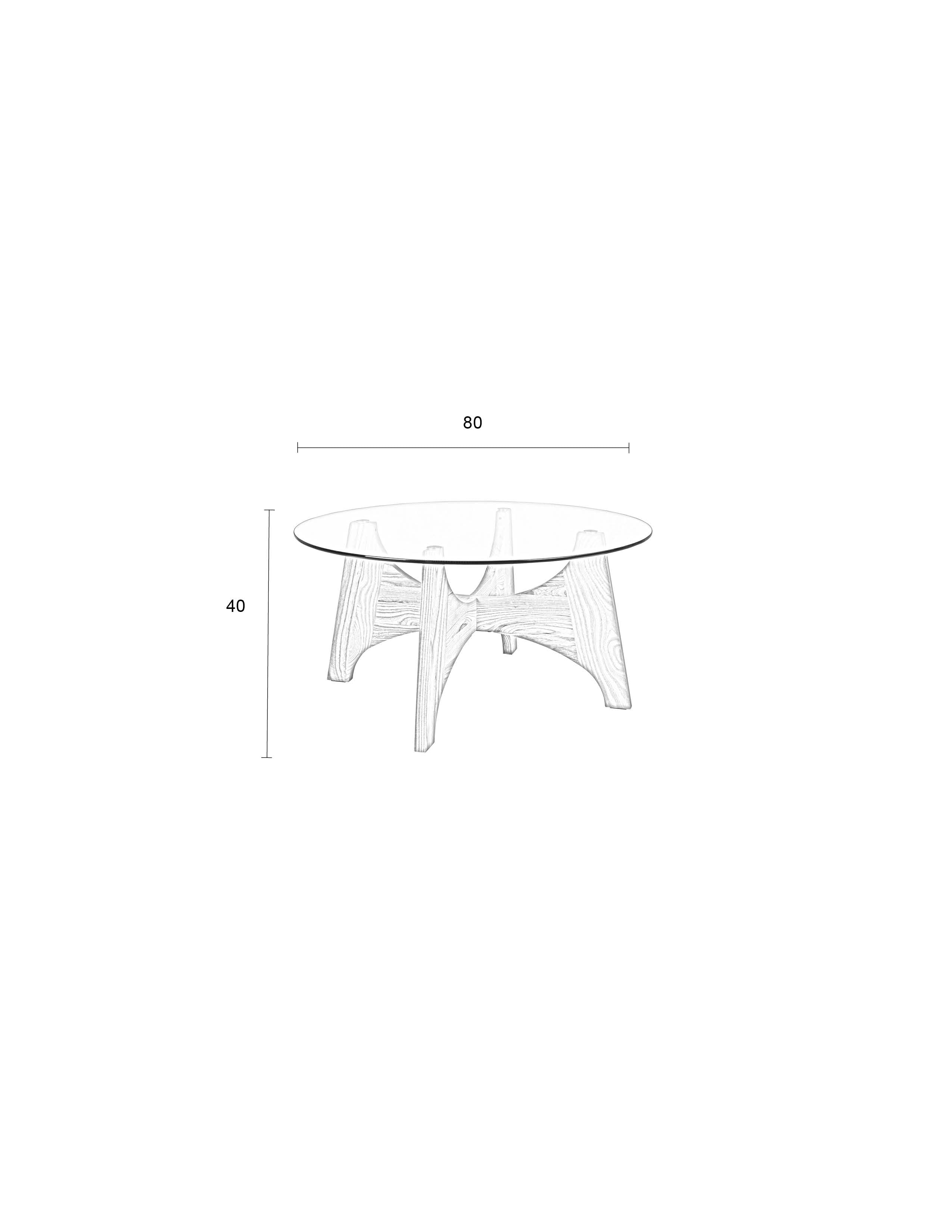 Kobe - Coffee Table - Glass - Natural/Beige