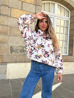 Pull moumoute fleurie Gina