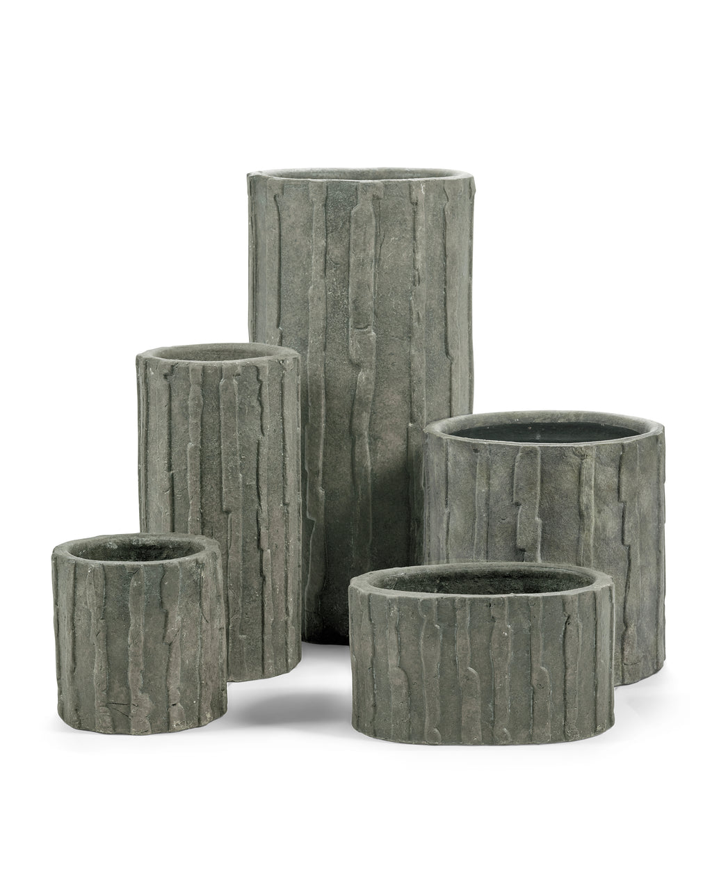 Pottery Rift - Planter 03 - L - Stoneware - Green Black