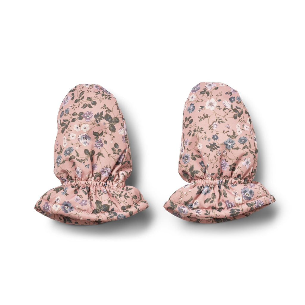 Moufles Puffer Pour Bébé Muffu - Rose Powder Flowers - Bébé