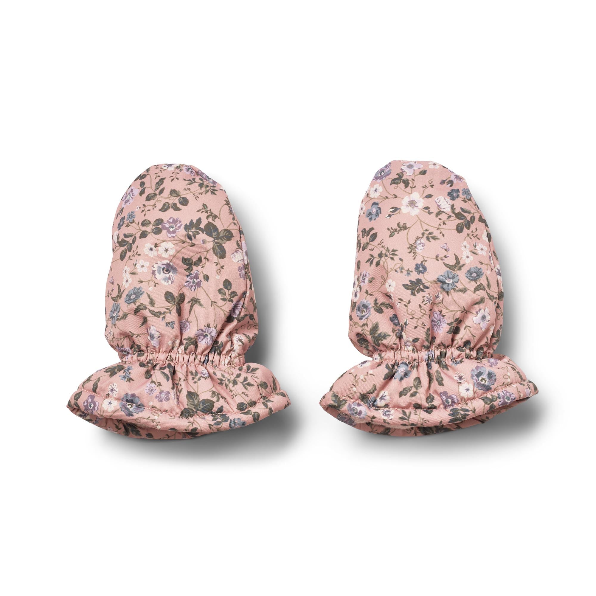 Moufles Puffer Pour Bébé Muffu - Rose Powder Flowers - Bébé