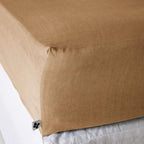 Fitted Sheet - Plain Lyocell - Lysandre - Camel
