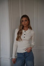 Marissa Fine Sweater - White