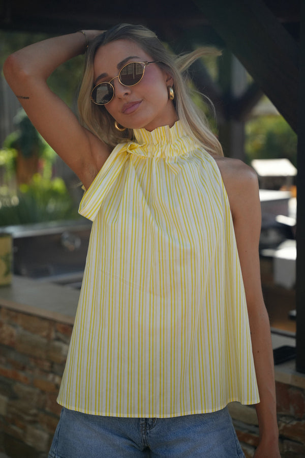 Fabio Striped Top - Yellow