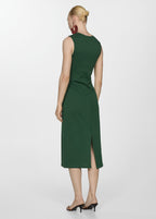 Robe Midi Détail Drapé