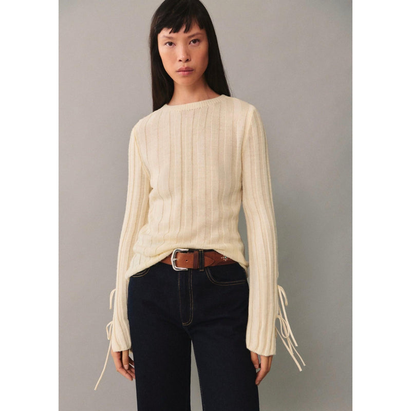 Ribbed Sweater - Ecru