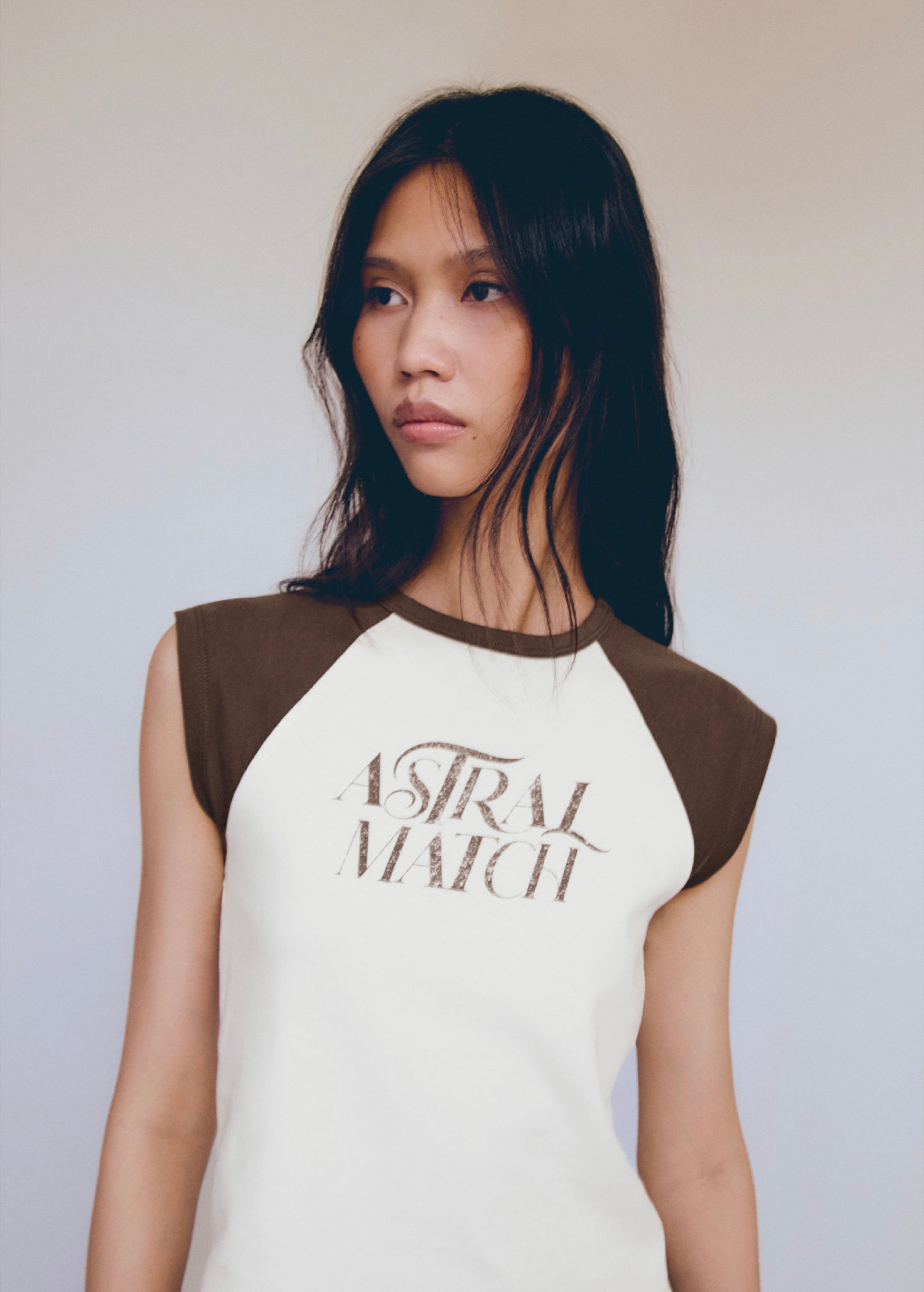 T-Shirt Coton Imprimé - Brown