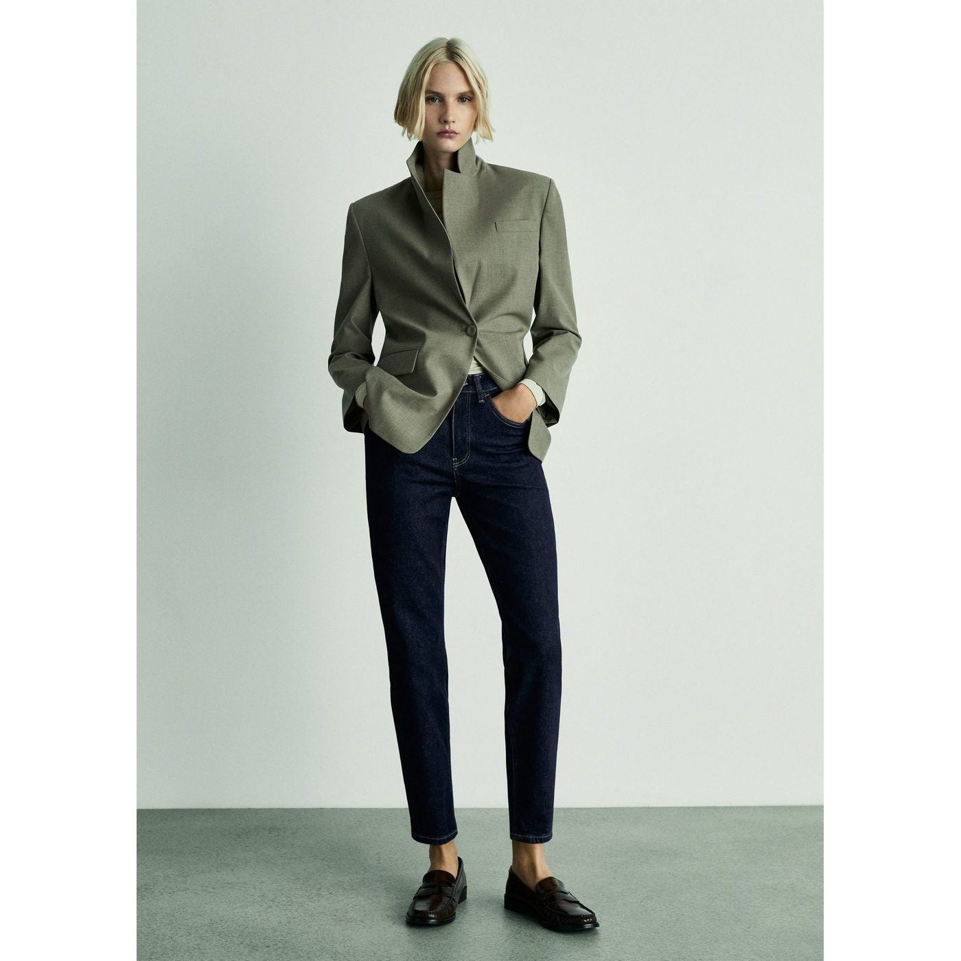 Jeans Newmom - Open Blue