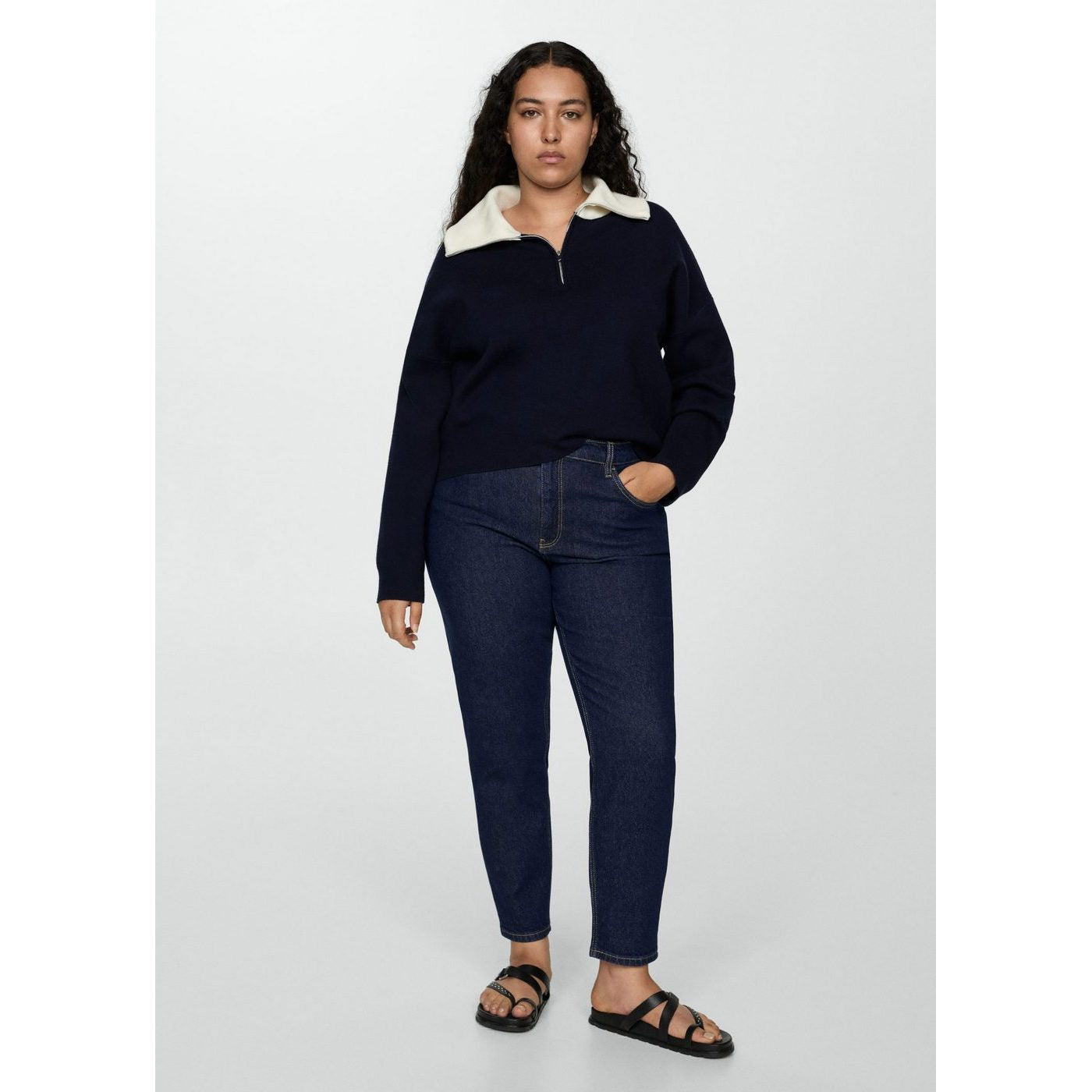 Jeans Newmom - Open Blue