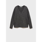 V-Neck Sequin Jumper - Charcoal