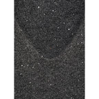 V-Neck Sequin Jumper - Charcoal