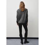 V-Neck Sequin Jumper - Charcoal