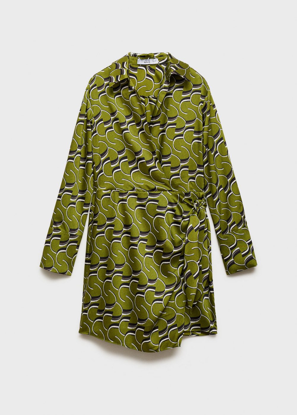 Robe Satinée Imprimée - Green