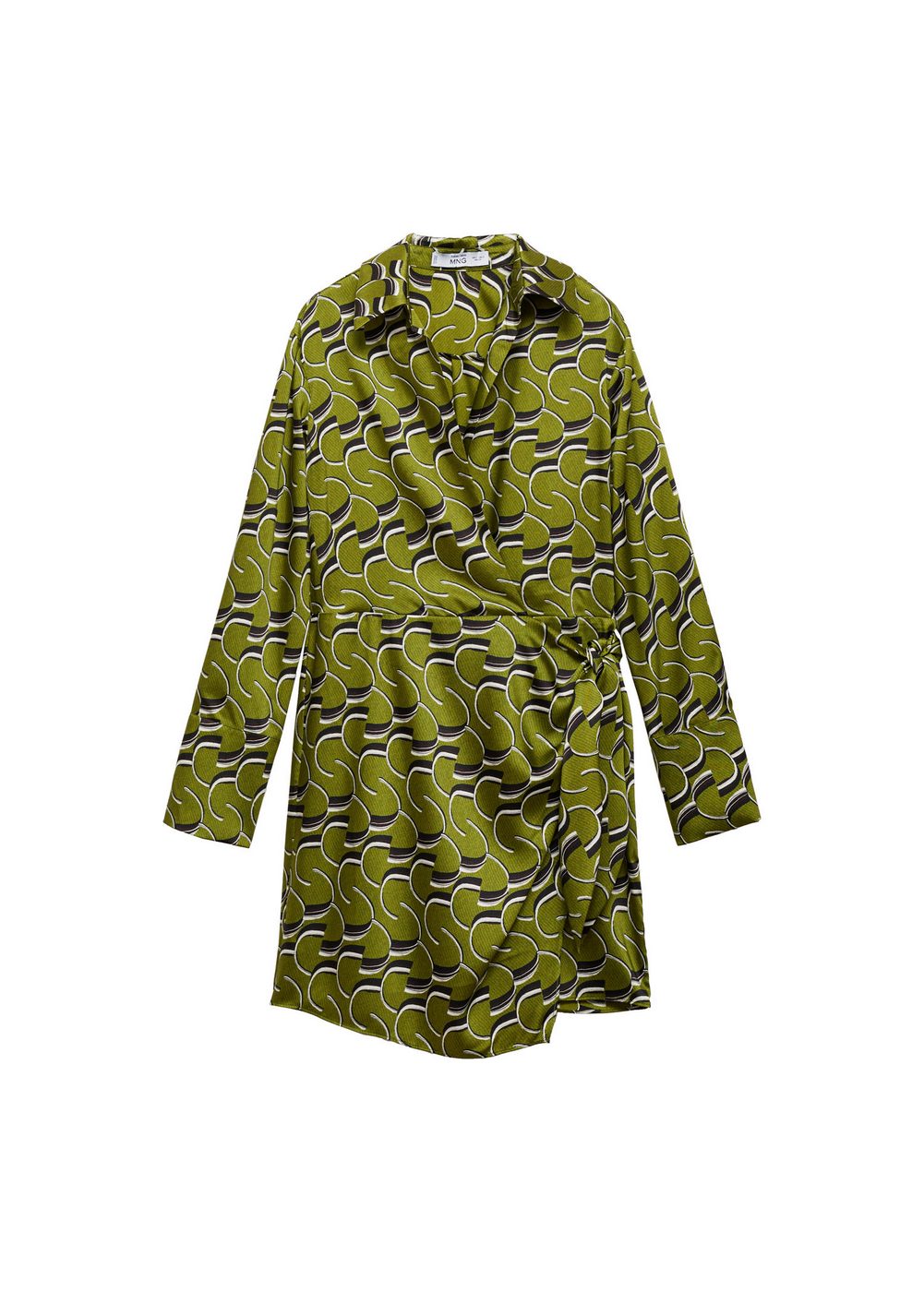 Robe Satinée Imprimée - Green