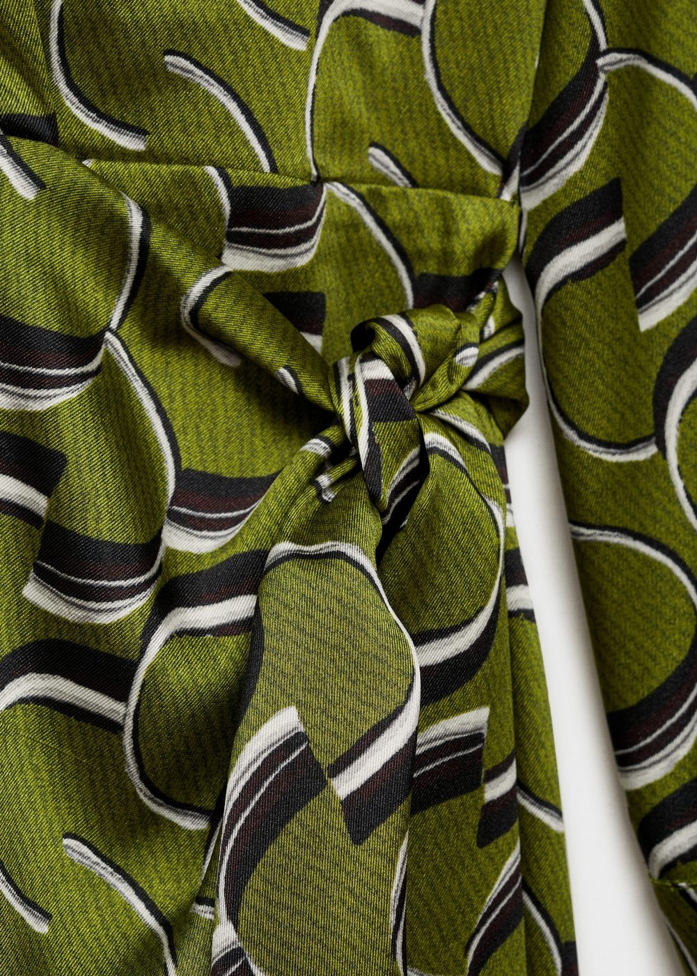Robe Satinée Imprimée - Green