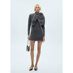 Straight Knit Dress - Grey