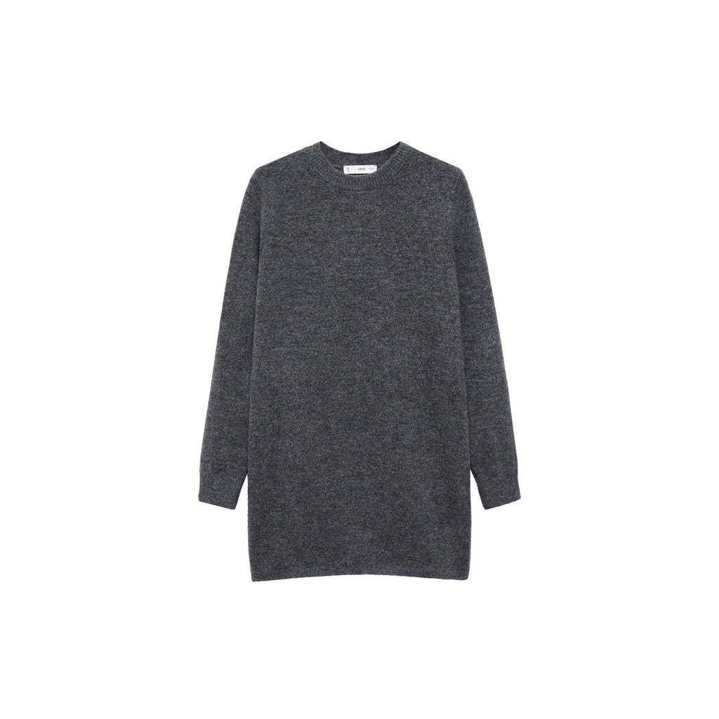 Straight Knit Dress - Grey