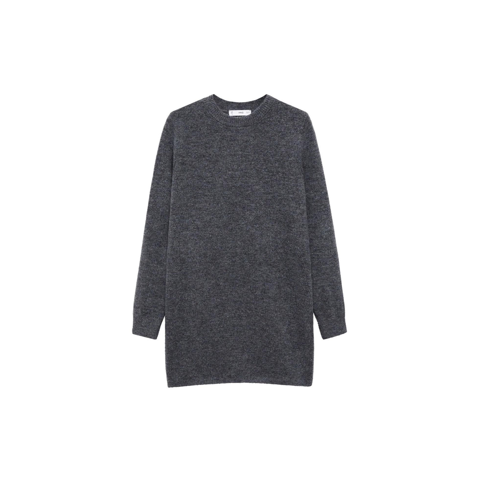 Straight Knit Dress - Grey