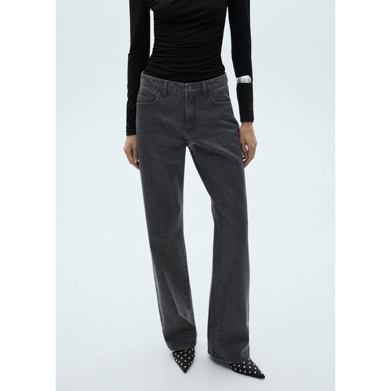Jean Droit Brillant - Black Denim
