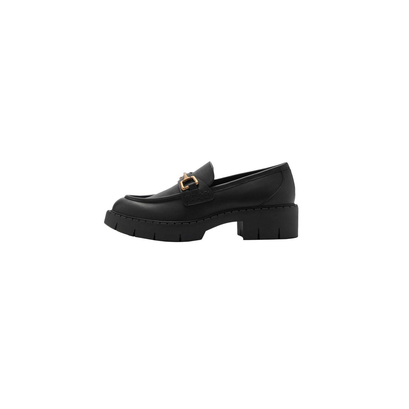 Mocasines Cuero Detalle Metálico - Black