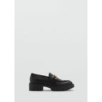 Mocasines Cuero Detalle Metálico - Black
