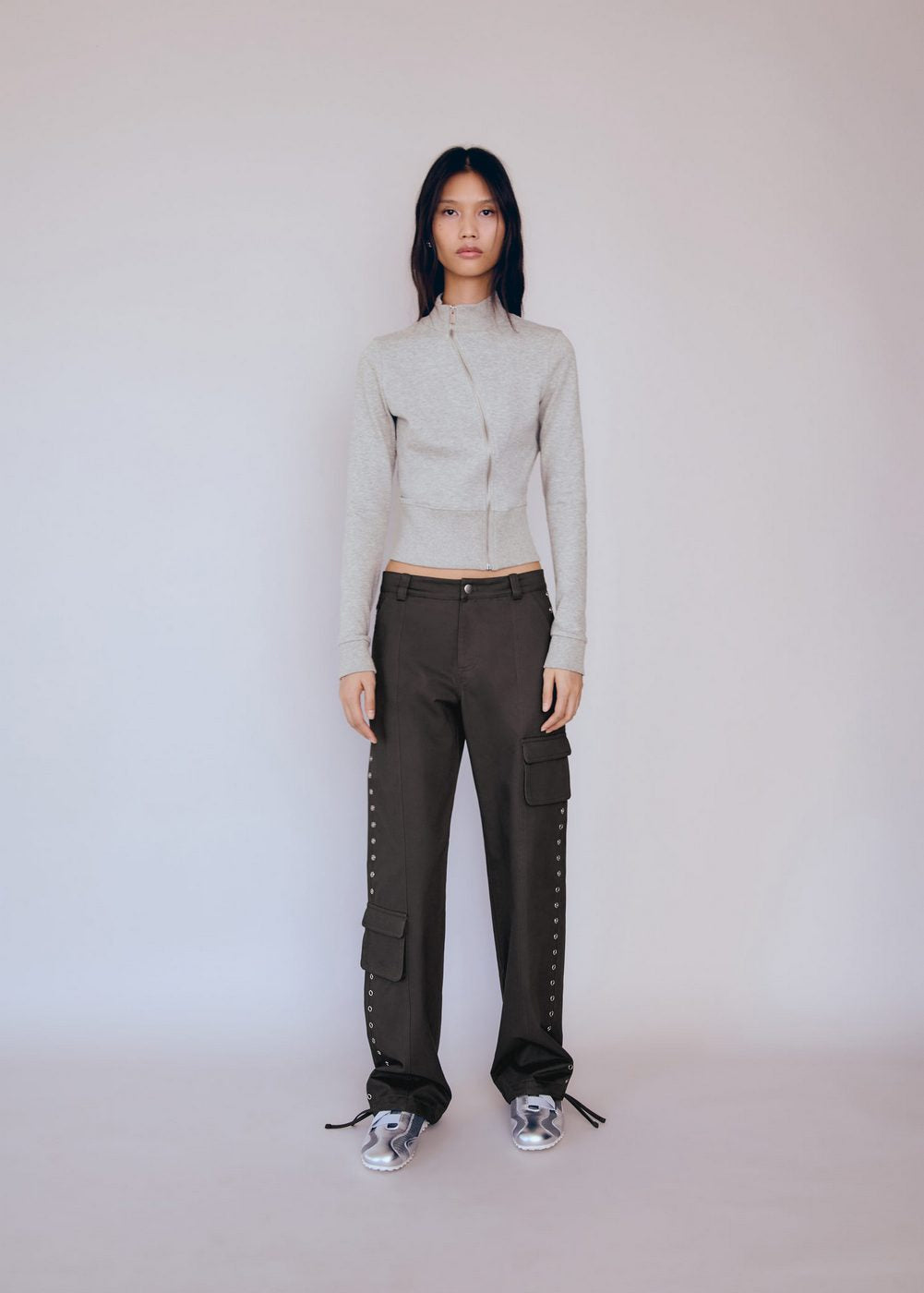 Pantalon Parachute Clouté - Grey