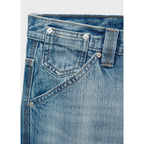 Jean Wideleg Coutures Décoratives - Blue