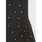 Knit Dress with Rhinestone Detail - Grey
