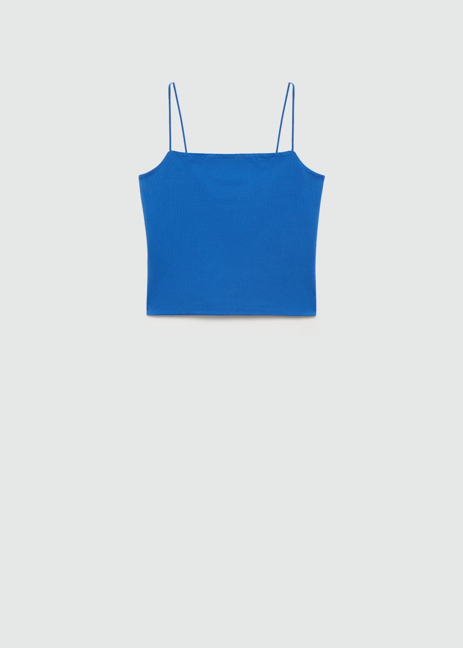 Straight-Neck Vest Top - Blue