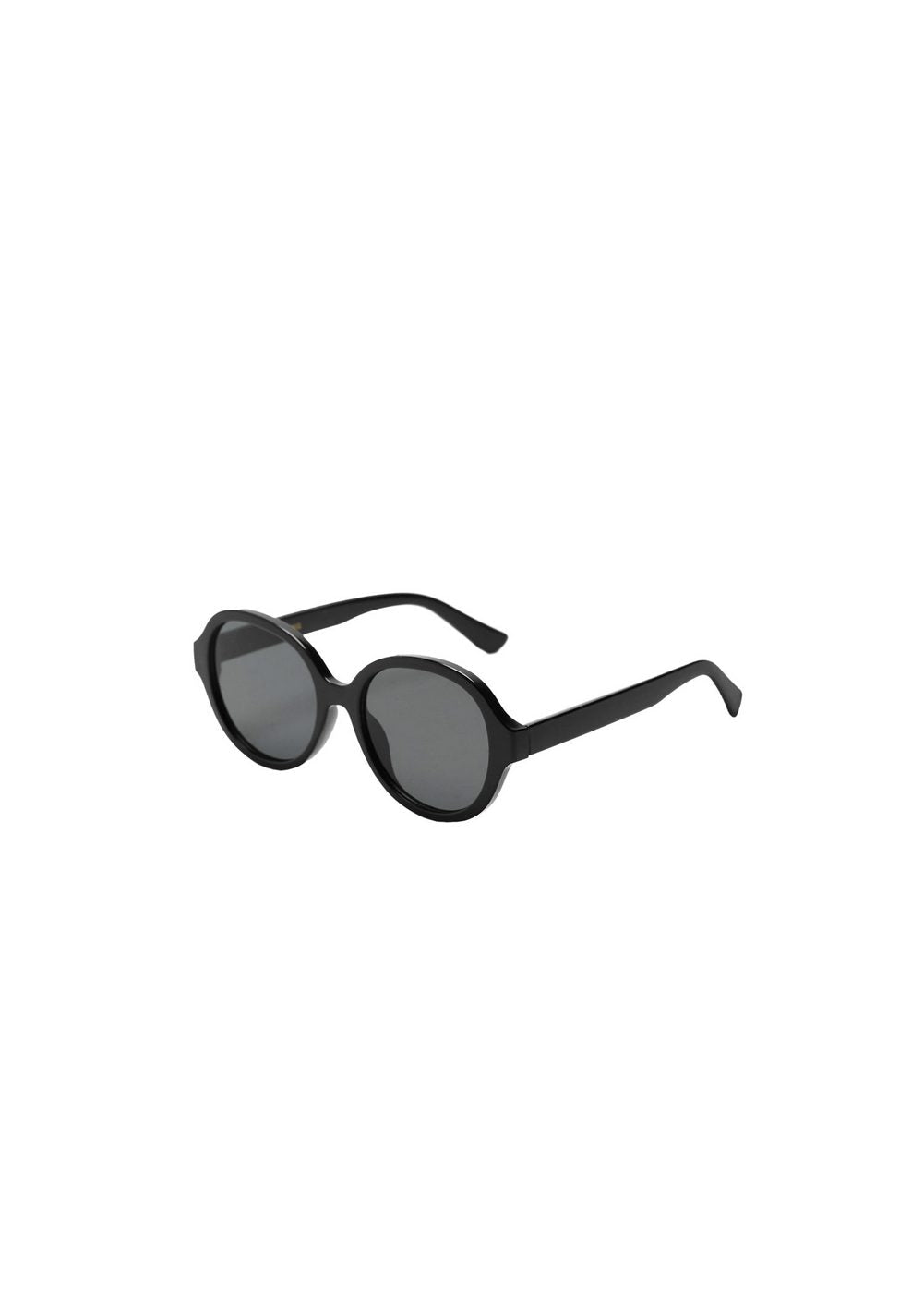 Round-Frame Sunglasses - Black