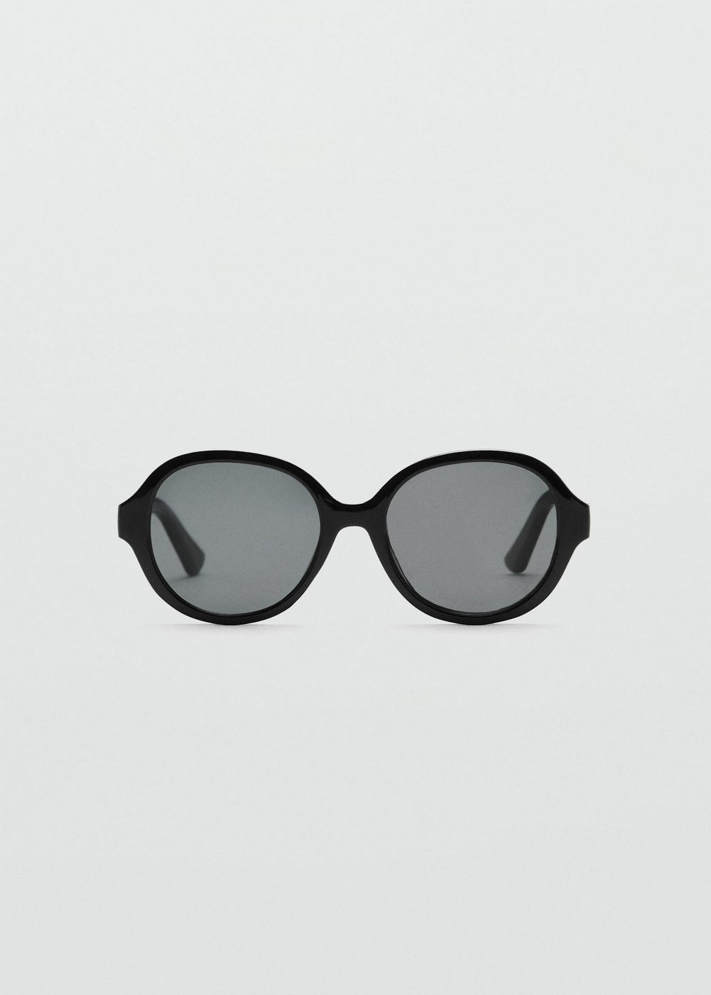 Round-Frame Sunglasses - Black
