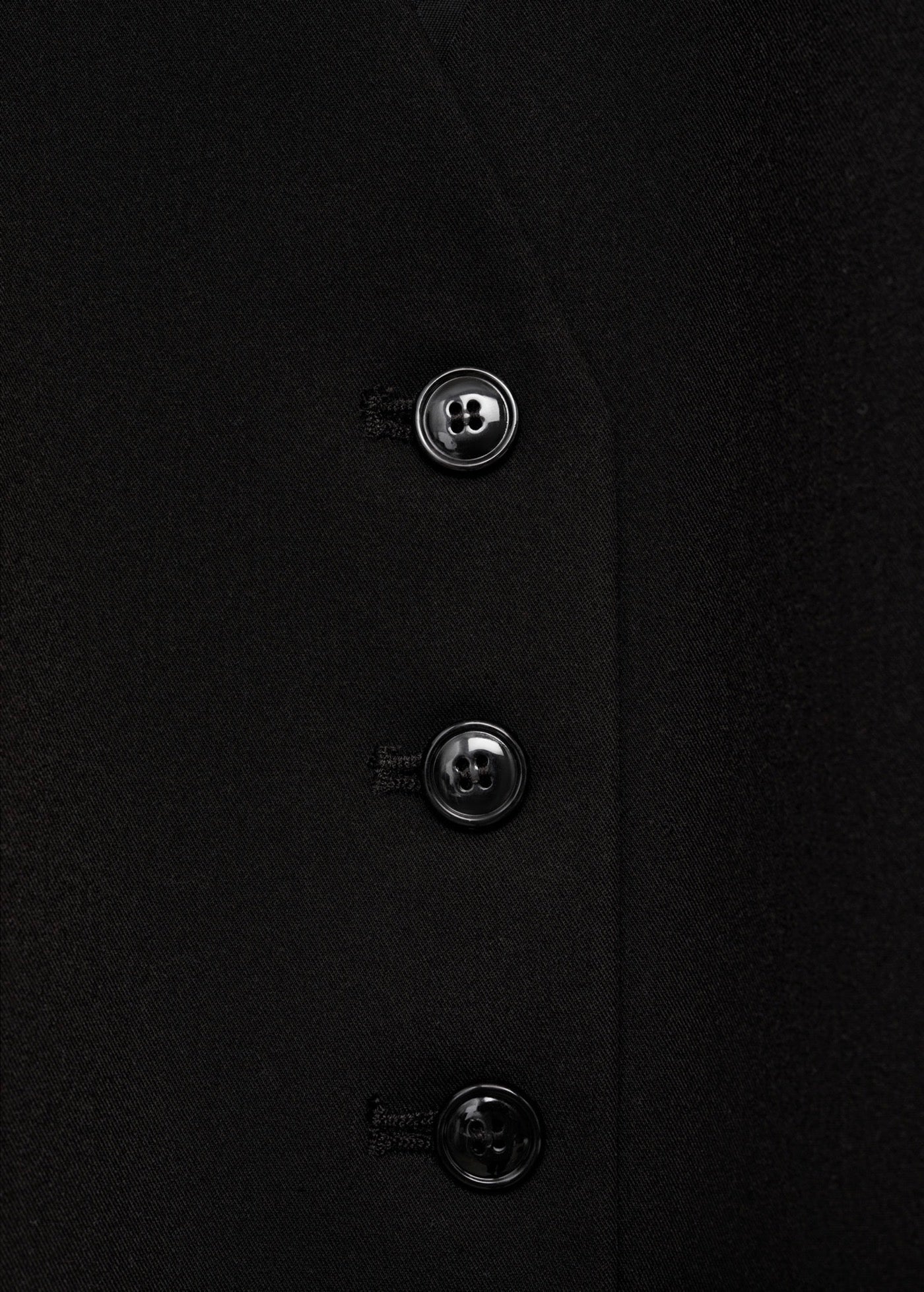Button-Down Suit Vest - Black
