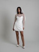 Vestido brillante - Blanco