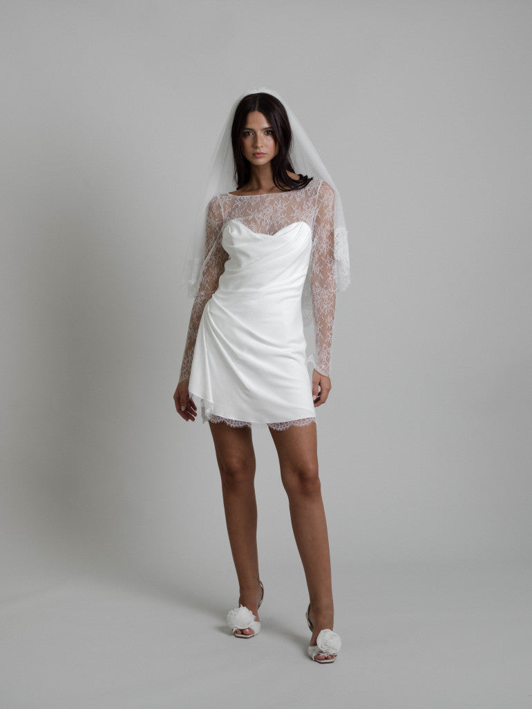 Vestido brillante - Blanco