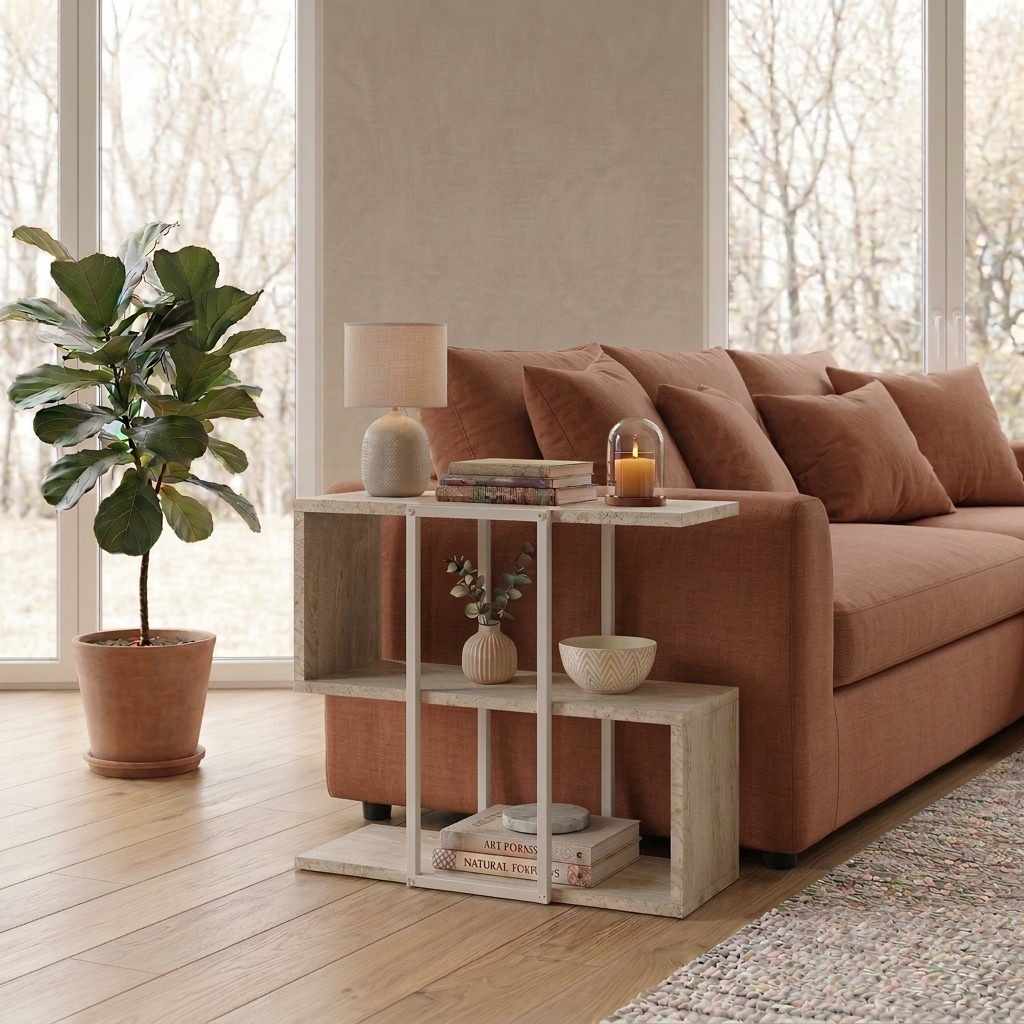 Mesa Auxiliar Homia - Travertino