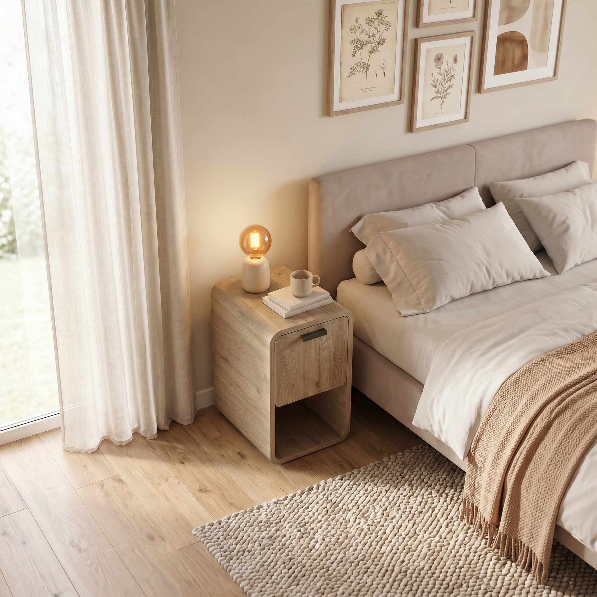 Rovel Bedside Tables - Natural