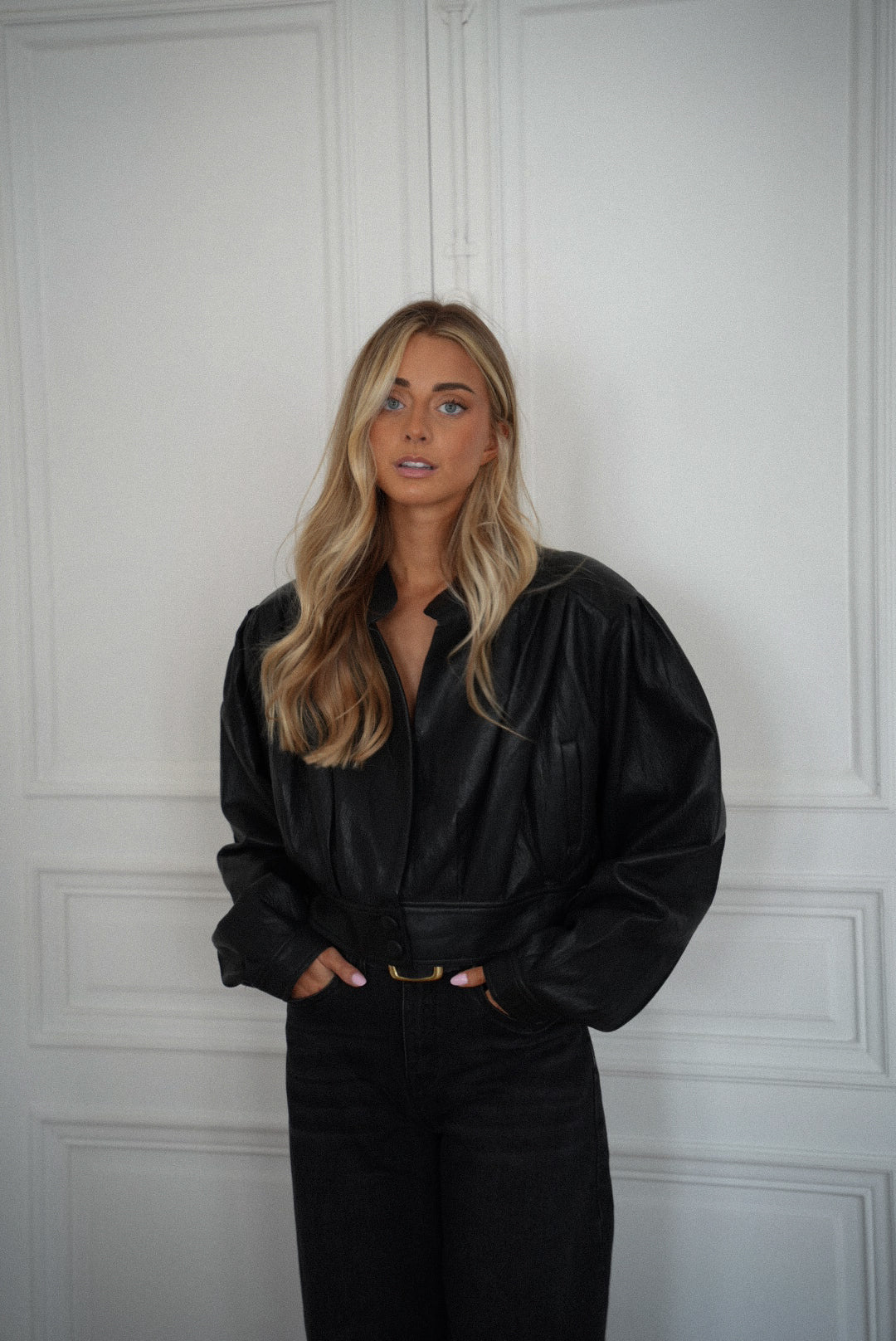 Veste En Cuir Debo - Noire
