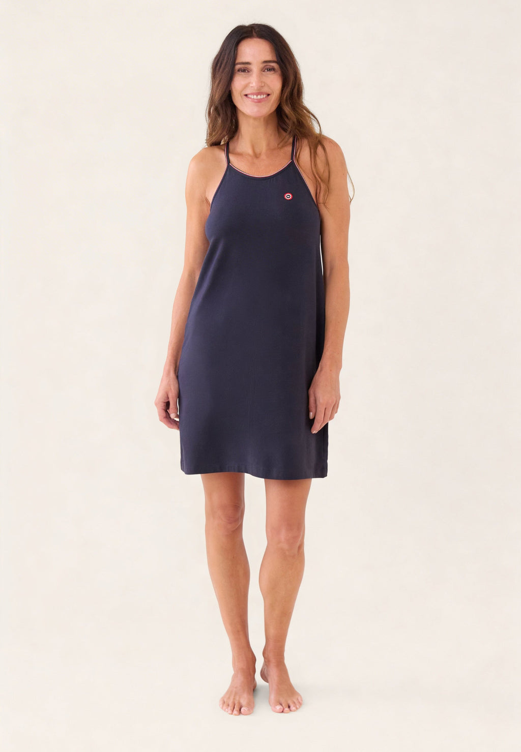 Capricieuse Cotton Chemise - Navy