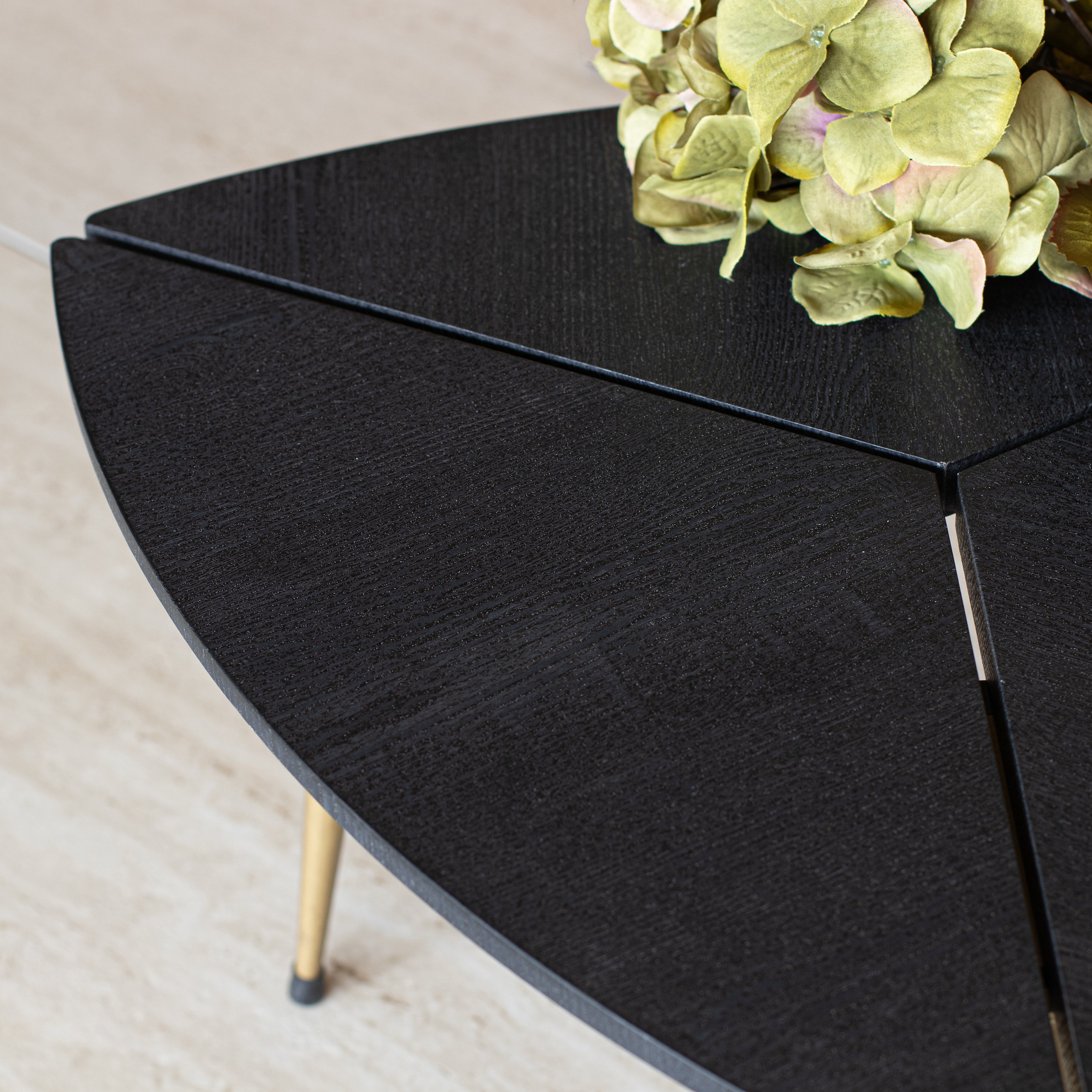 Sakura - Set De 2 Tables Gigognes - Fibre De Bois/Métal