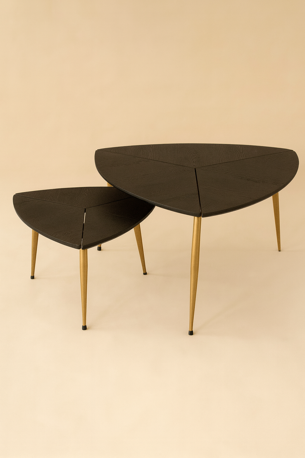 Sakura - Set De 2 Tables Gigognes - Fibre De Bois/Métal