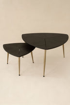 Sakura - Set De 2 Tables Gigognes - Fibre De Bois/Métal