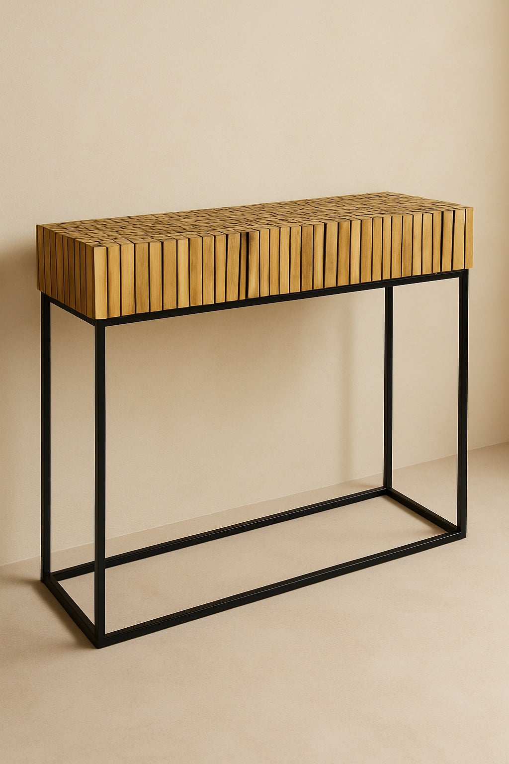 Tahaa - Console - Branche De Teck/Métal - Noir