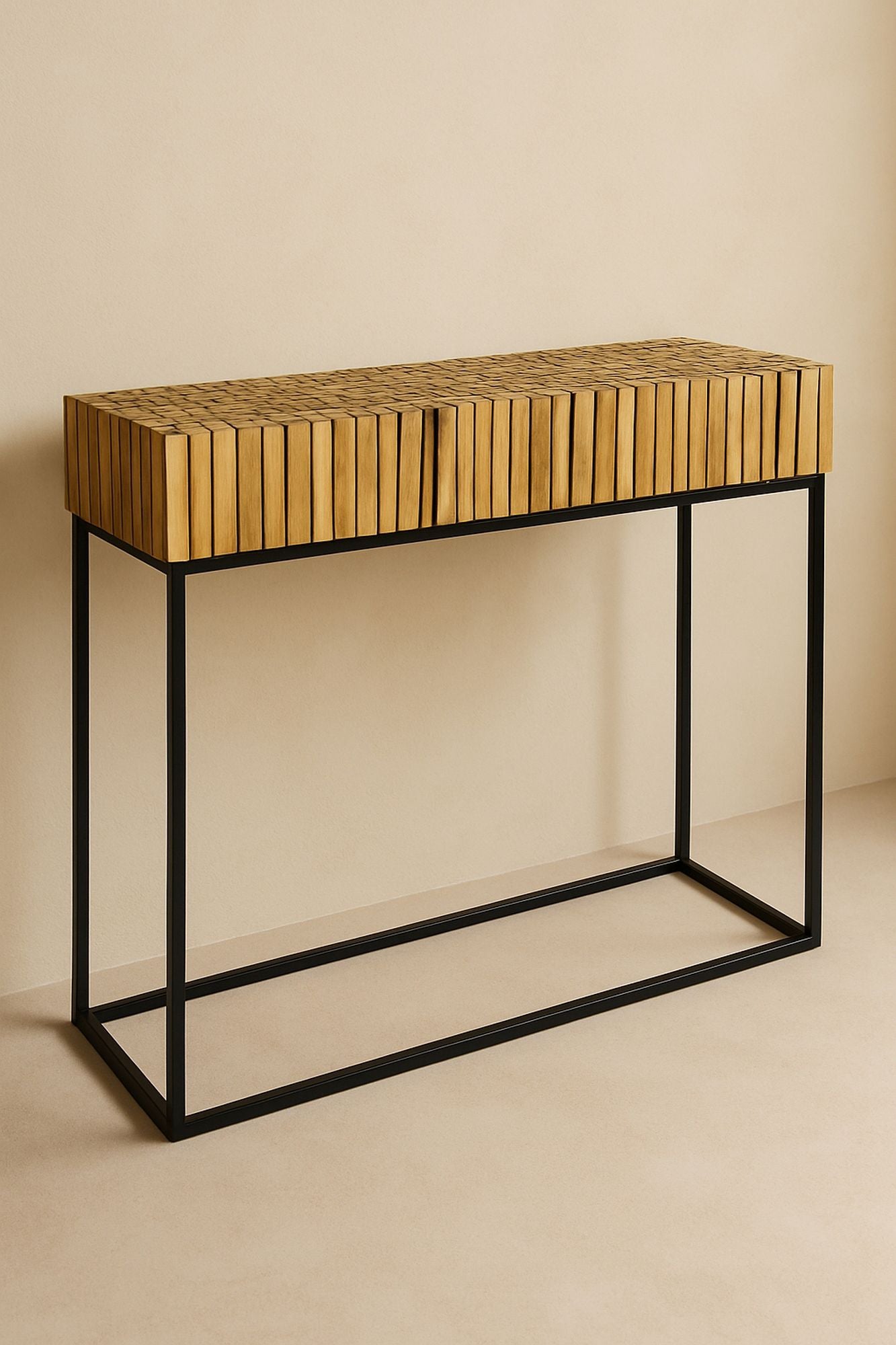 Tahaa - Console - Branche De Teck/Métal - Noir