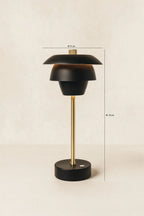 Moxy - Lampe A Poser Design Rechargeable - Noir Et Doré