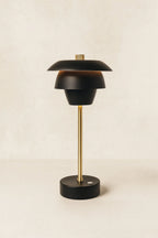 Moxy - Lampe A Poser Design Rechargeable - Noir Et Doré