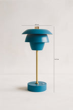 Lámpara de mesa de metal Moxy - Azul